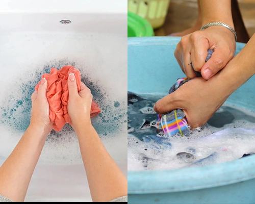 how to wash clothes in a sink or bathtub