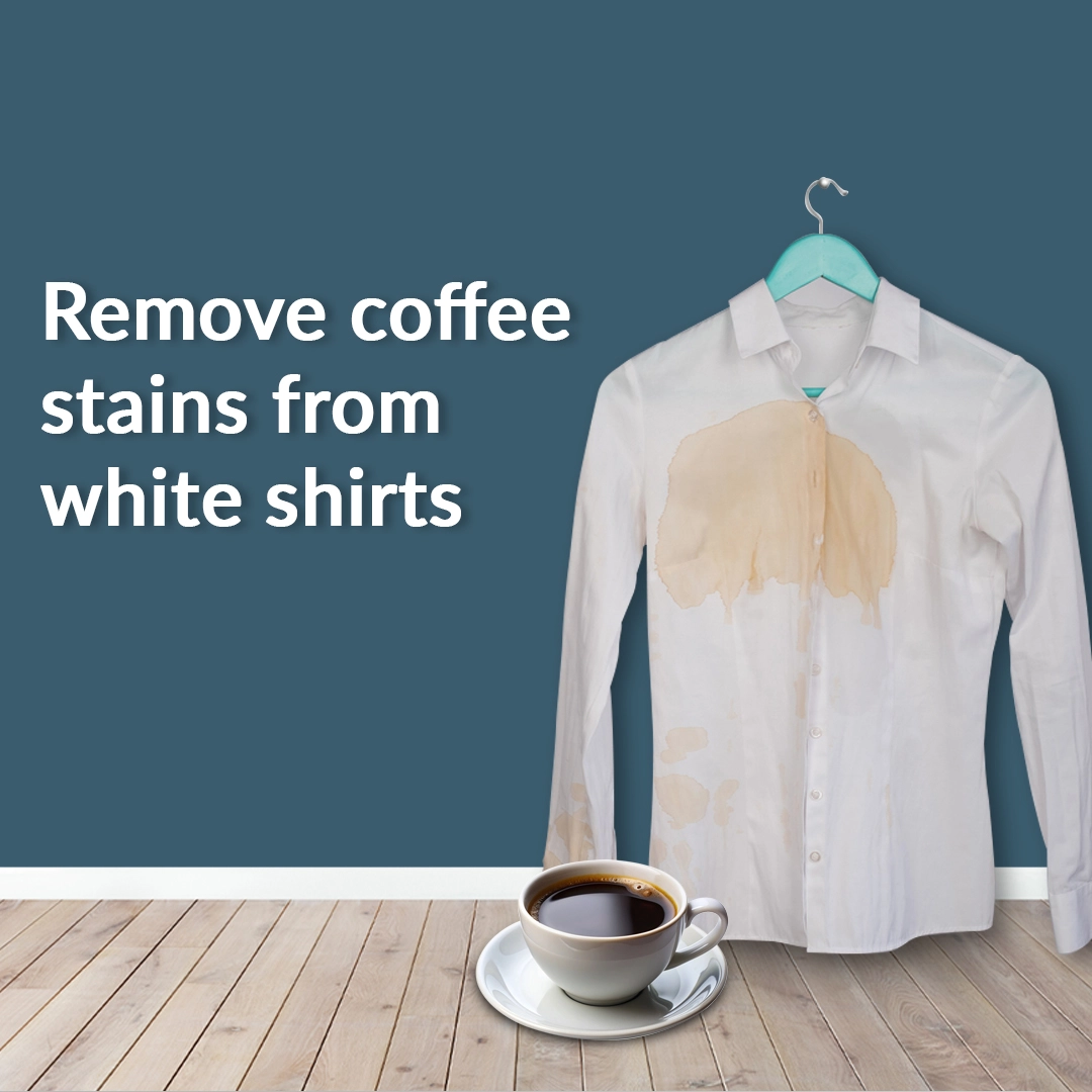 remove coffee stains from white shirts