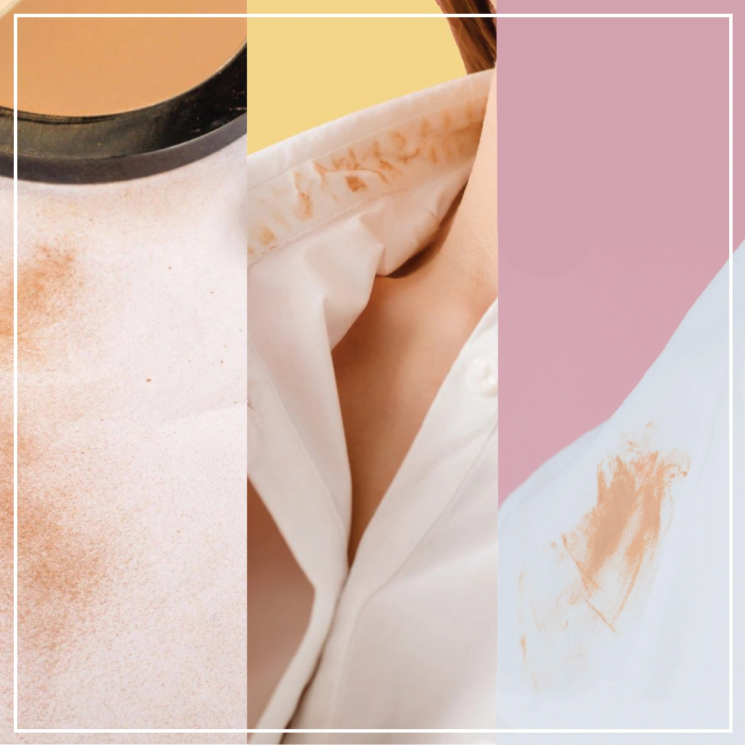 remove powder foundation stain