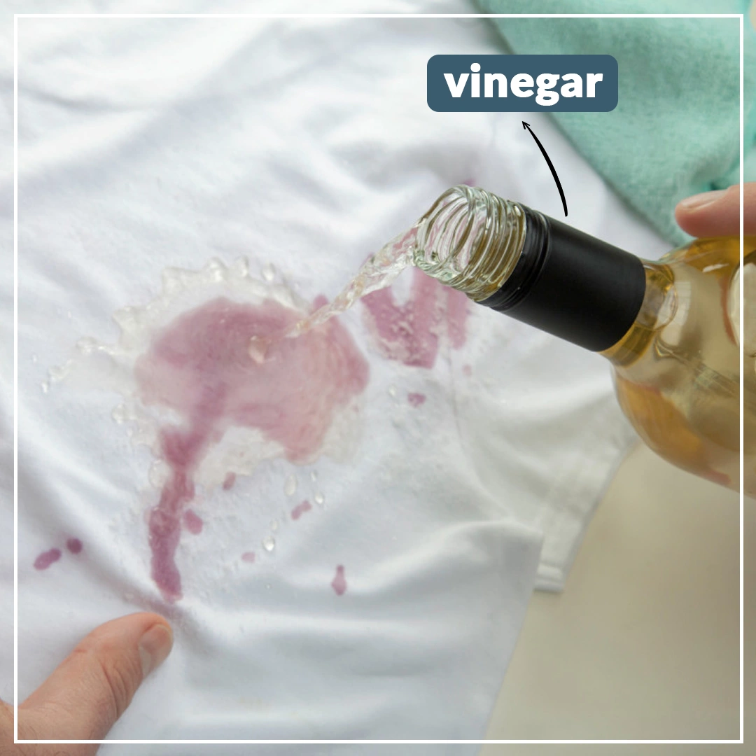 vinegar remove red wine stain